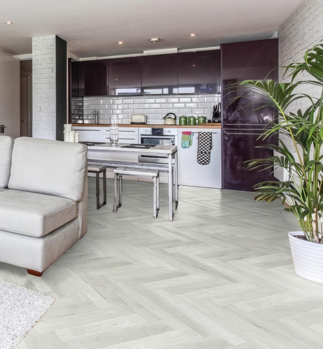 Chatsworth Grey Flooring: An interior space featuring Chatsworth Grey vinyl flooring, known for its versatility and contemporary appeal, suitable for various room settings.